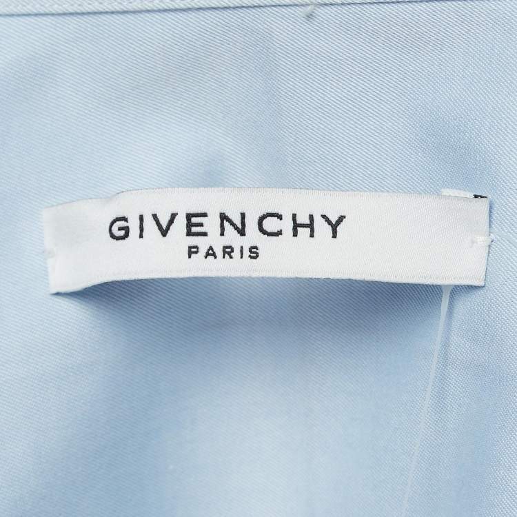 Pre Owned Givenchy Light Blue Cotton Long Sleeve Shirt M