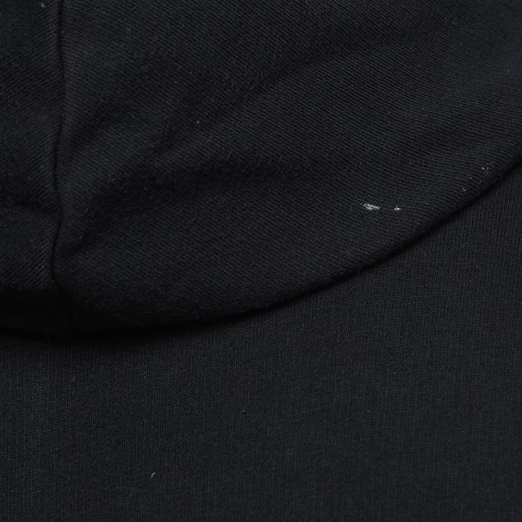 Pre Owned Givenchy Black Vintage Logo Print Cotton Hooded Sweatshirt S