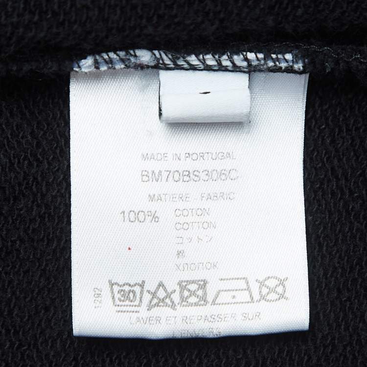 Pre Owned Givenchy Black Vintage Logo Print Cotton Hooded Sweatshirt S