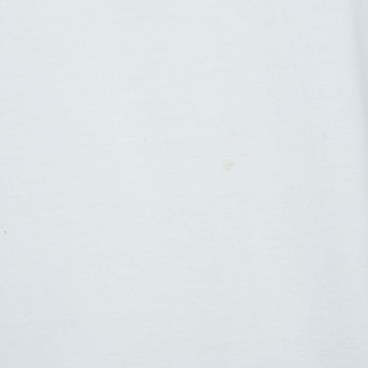 Pre Owned Givenchy White Cotton Print Patch Detail Tank Top M