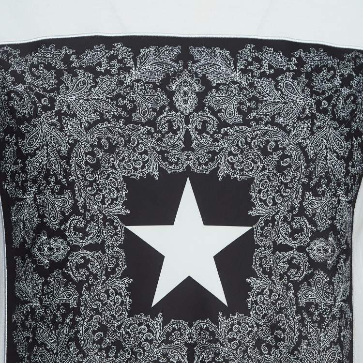 Pre Owned Givenchy White Cotton Print Patch Detail Tank Top M