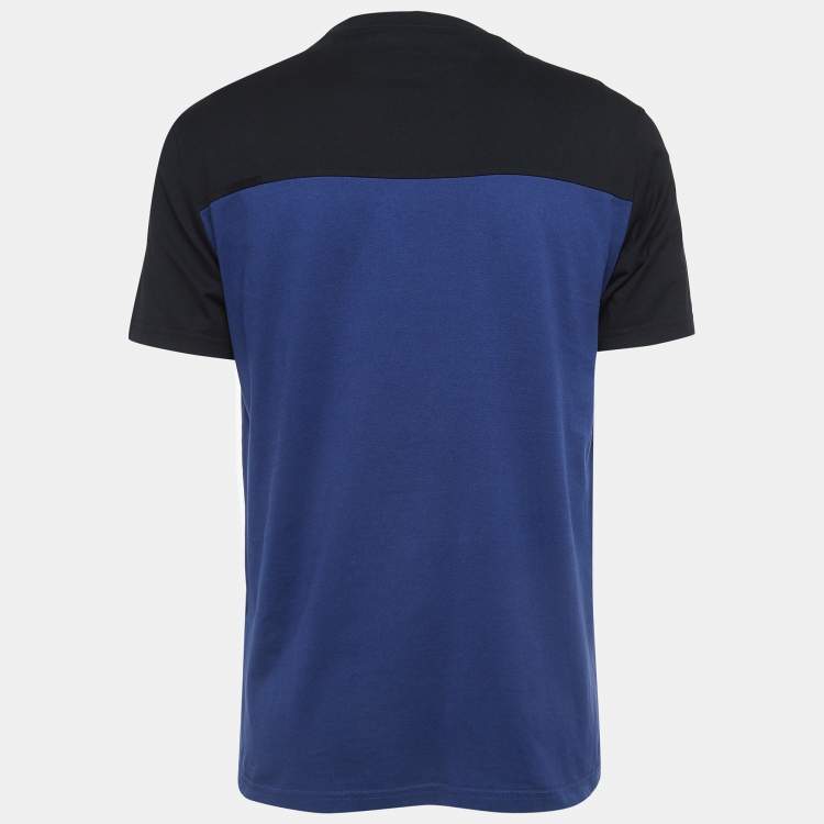 Pre Owned Givenchy Multicolor Up-side Logo Embroidered Cotton Half Sleeve T-Shirt L