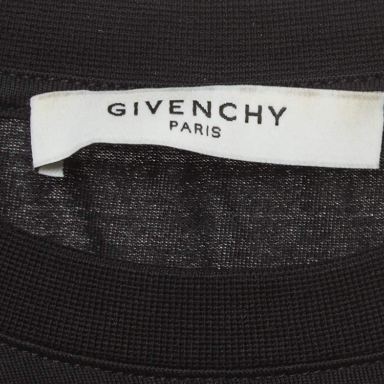 Pre Owned Givenchy Black Mermaid Fire Ring Print Cotton Oversized T-Shirt S