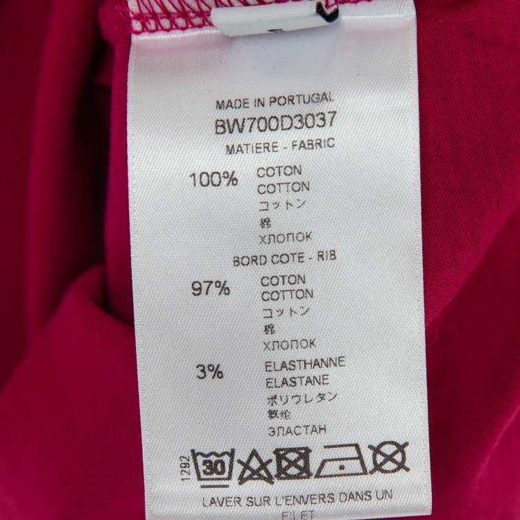 Pre Owned Givenchy Fuchsia Pink Printed Cotton Crew Neck T-Shirt S