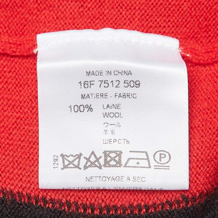Pre Owned Givenchy Colorblocked Rib Knit Crew Neck Sweatshirt L
