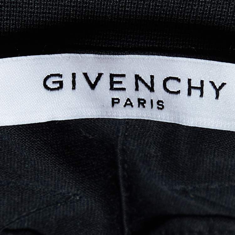 Pre Owned Givenchy Black Stars Appliqued Cotton Cuban Fit T-Shirt L
