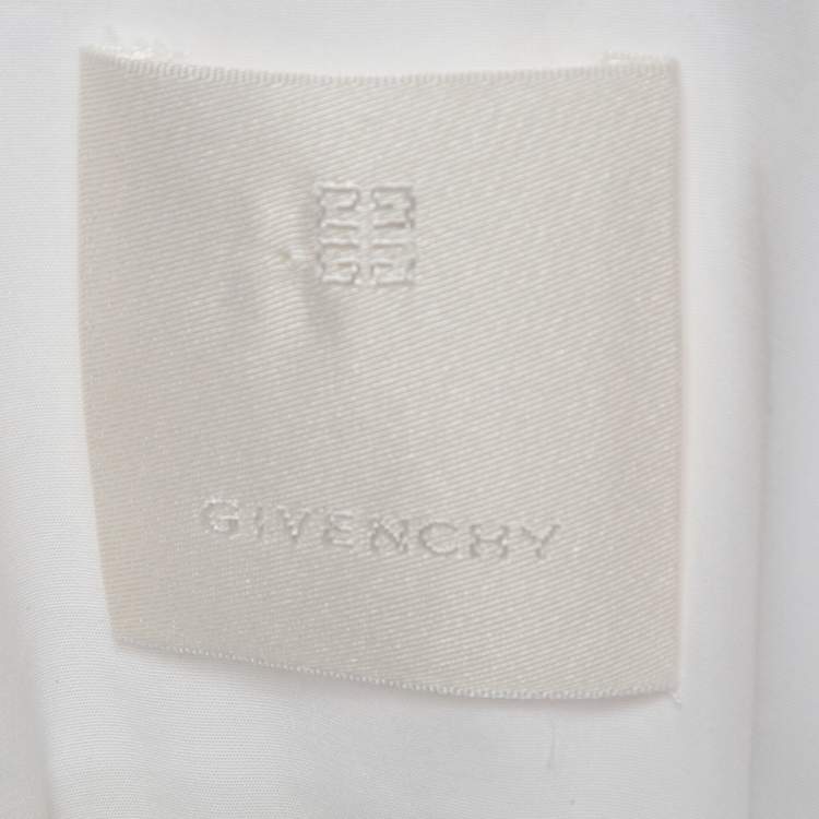 Pre Owned Givenchy White Cotton Hardware Detail Button-Up Shirt L