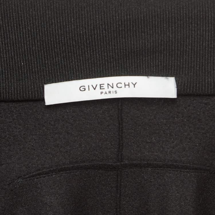 Pre Owned Givenchy Black Jersey Logo Tape Detail Track Jacket XL