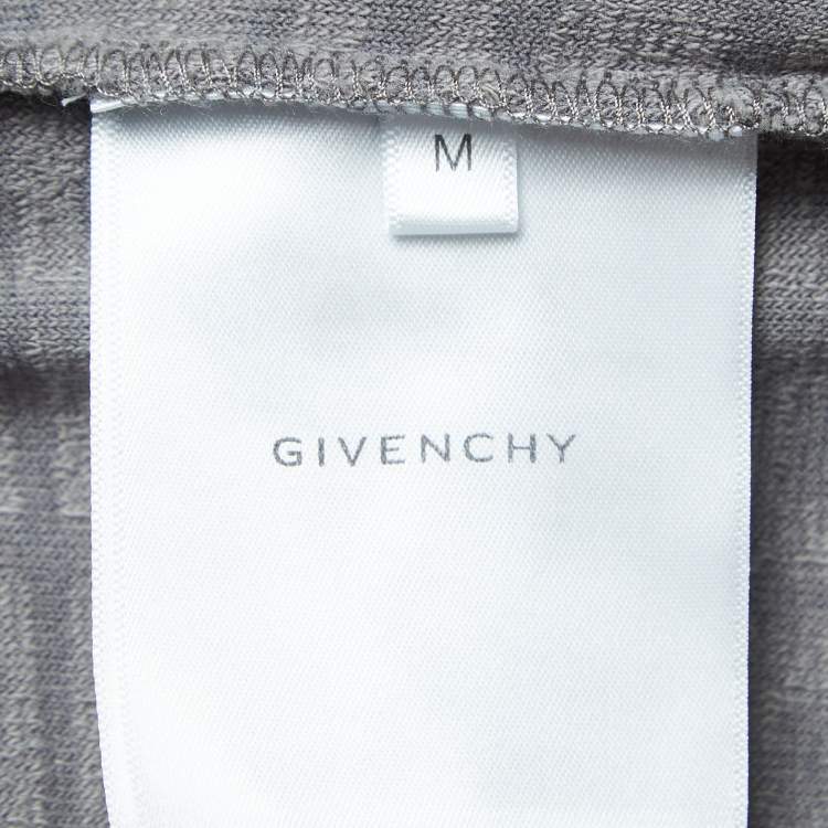 Pre Owned Givenchy Grey GG Patterned Terry Half Sleeve T-Shirt M