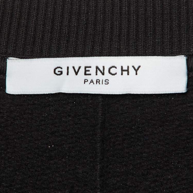Pre Owned Givenchy Black Rottweiler Cotton Knit Sweatshirt XS