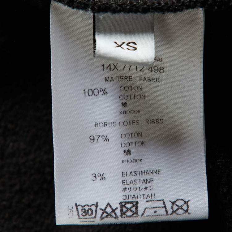 Pre Owned Givenchy Black Rottweiler Cotton Knit Sweatshirt XS