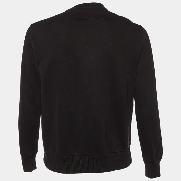 Pre Owned Givenchy Black Rottweiler Cotton Knit Sweatshirt XS