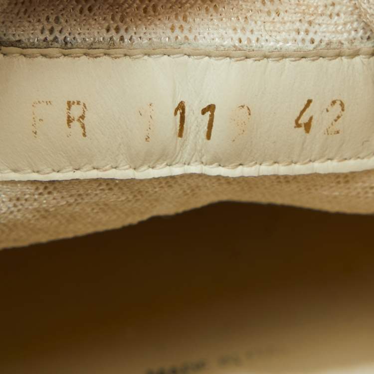 Pre Owned Givenchy Beige PVC Low Top Sneakers Size 42