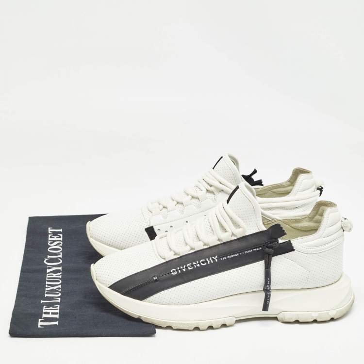Pre Owned Givenchy White Leather Lace Up Sneakers Size 41