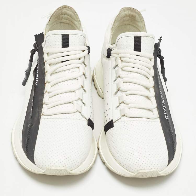 Pre Owned Givenchy White Leather Lace Up Sneakers Size 41