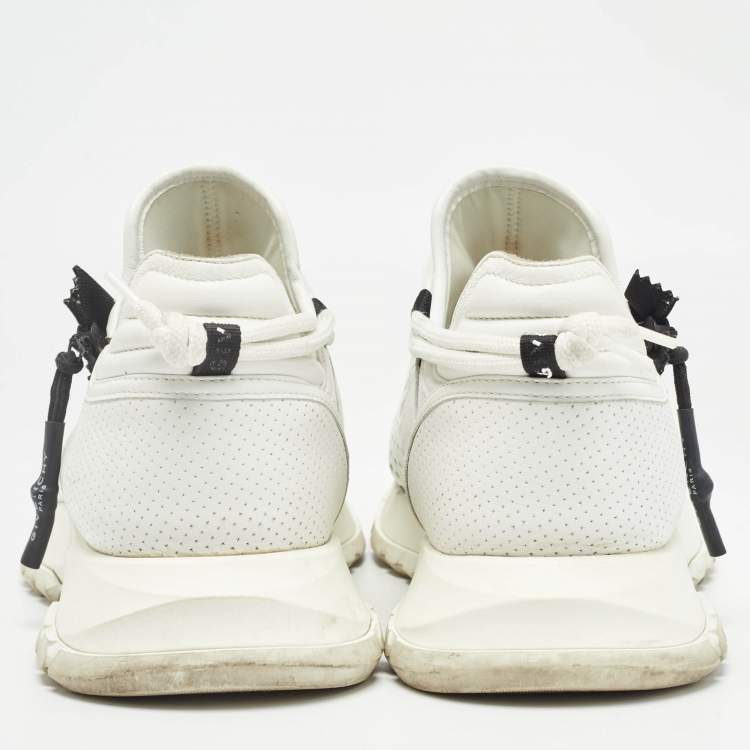 Pre Owned Givenchy White Leather Lace Up Sneakers Size 41