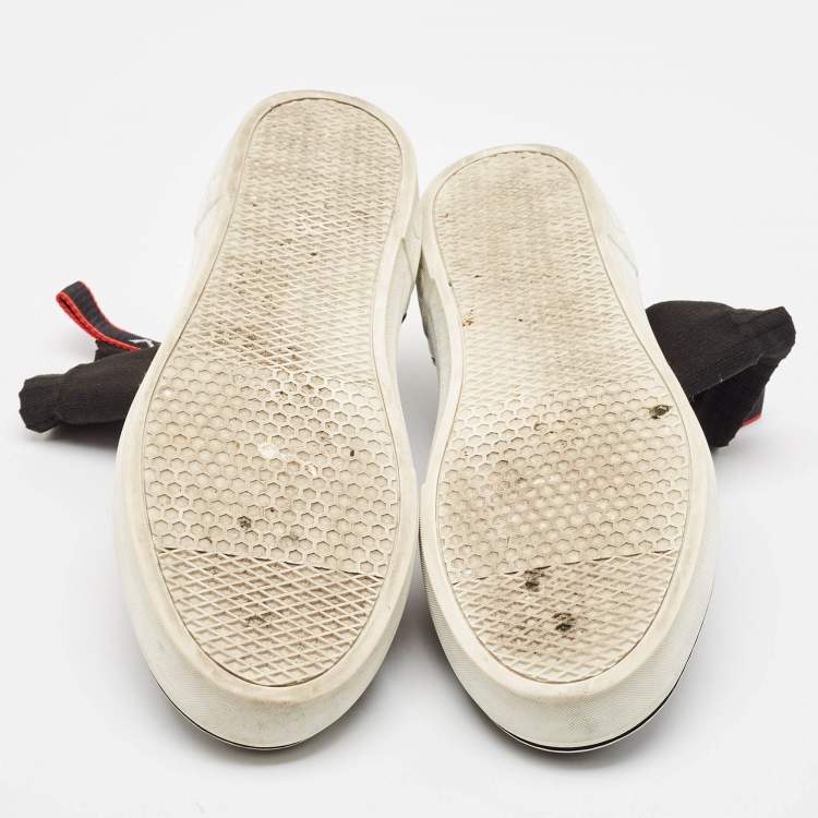 Pre Owned Givenchy Black Knit Fabric Logo High Top Sneakers Size 41