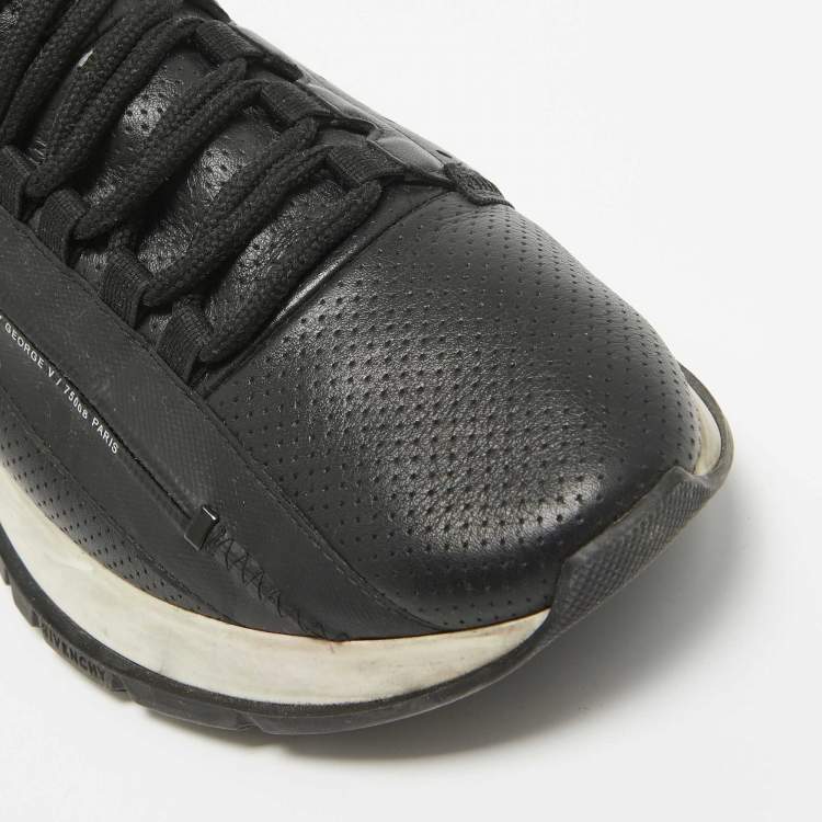 Pre Owned Givenchy Black Leather Spectre Lace Up Sneakers Size 41