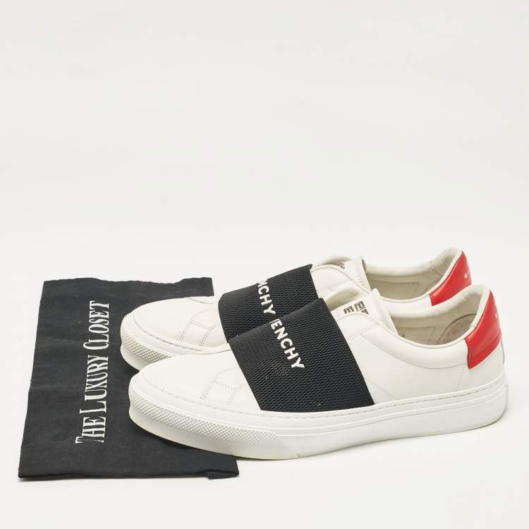 Pre Owned Givenchy White Leather Urban Street Low Top Sneakers Size 43.5