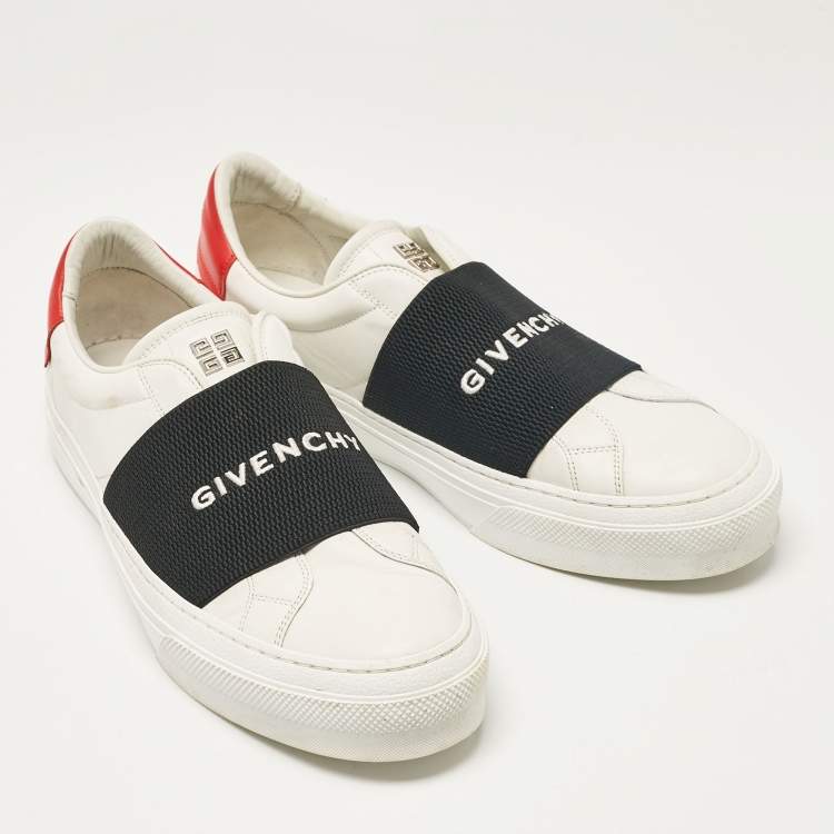 Pre Owned Givenchy White Leather Urban Street Low Top Sneakers Size 43.5