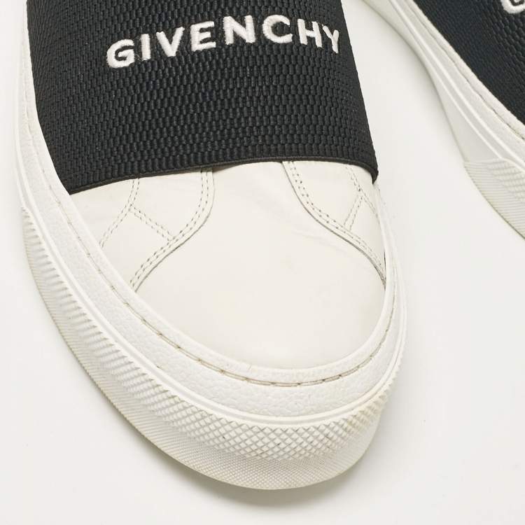 Pre Owned Givenchy White Leather Urban Street Low Top Sneakers Size 43.5
