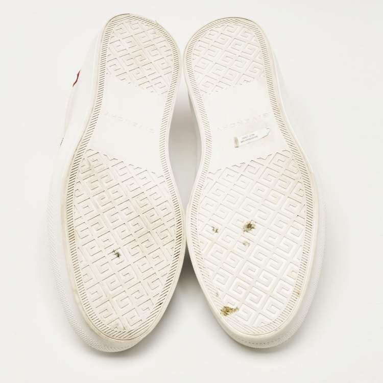 Pre Owned Givenchy White Leather Urban Street Low Top Sneakers Size 43.5