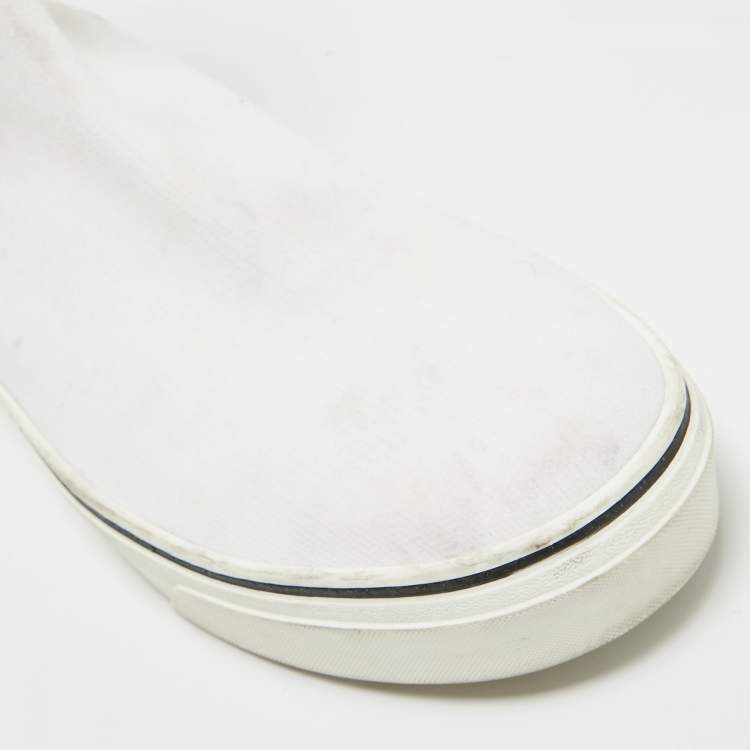 Pre Owned Givenchy White Knit Fabric High Top Sneakers Size 44
