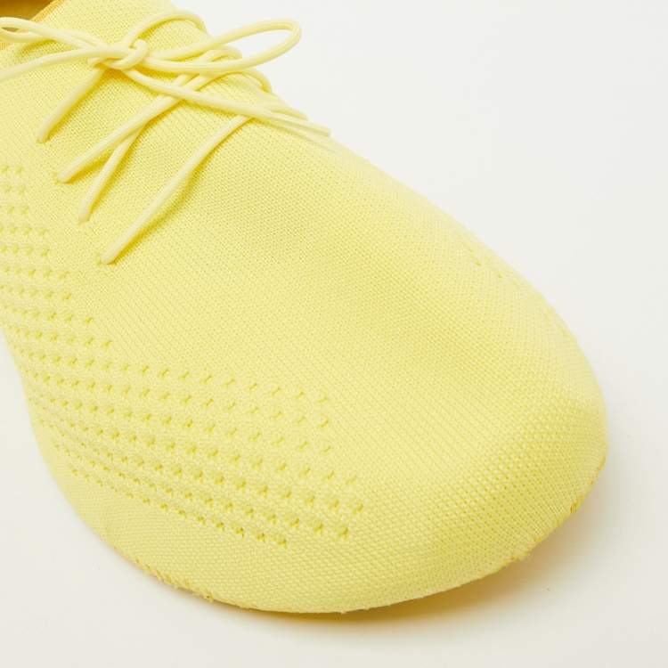 Pre Owned Givenchy Yellow Knit Fabric TK-360 Low Top Sneakers Size 42