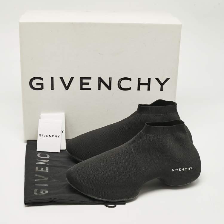 Pre Owned Givenchy Black Knit Fabric TK-360 Sneakers Size 41