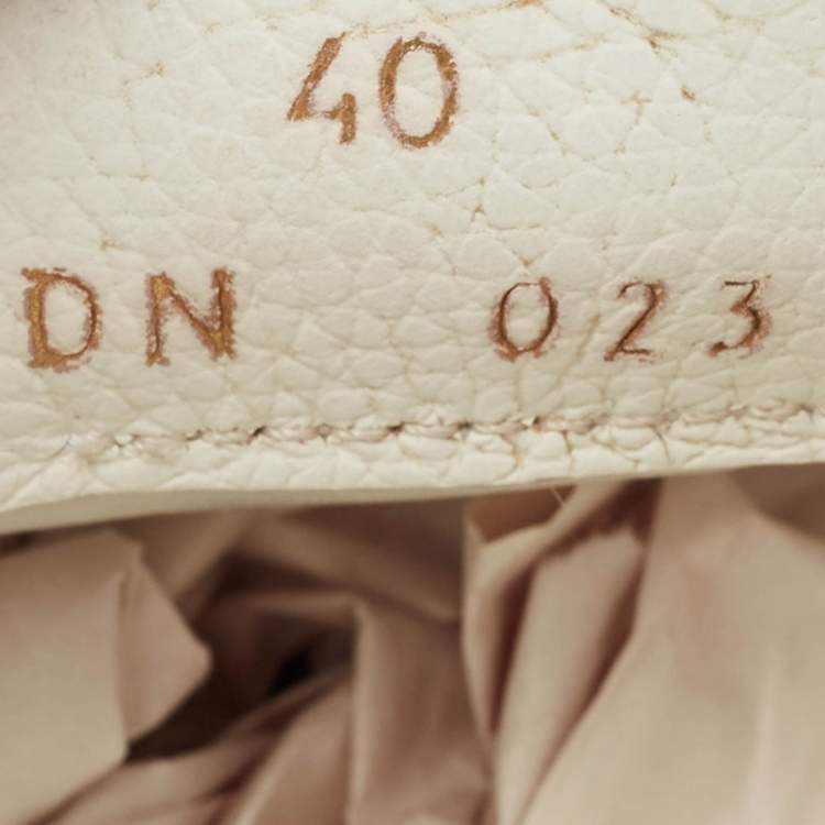 Pre Owned Givenchy White Leather Lace Up Sneakers Size 40