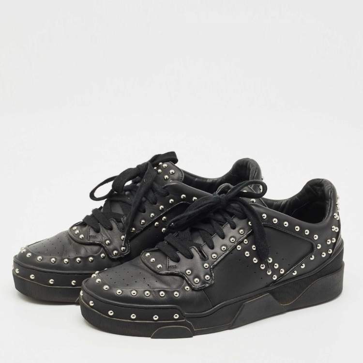 Pre Owned Givenchy Black Studded Leather Tyson High Top Sneakers Size 43