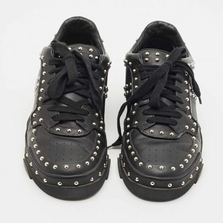 Pre Owned Givenchy Black Studded Leather Tyson High Top Sneakers Size 43