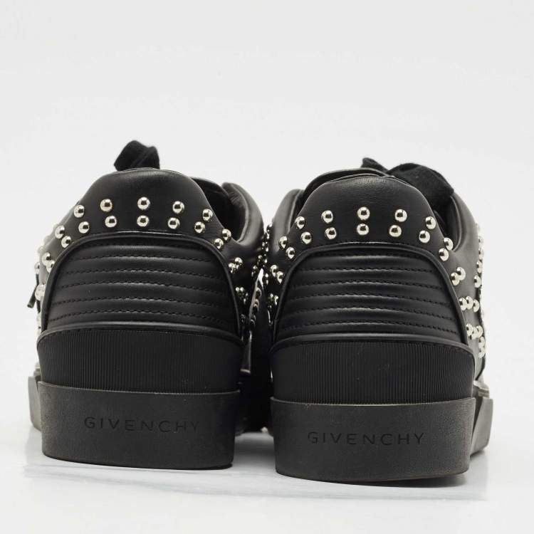 Pre Owned Givenchy Black Studded Leather Tyson High Top Sneakers Size 43