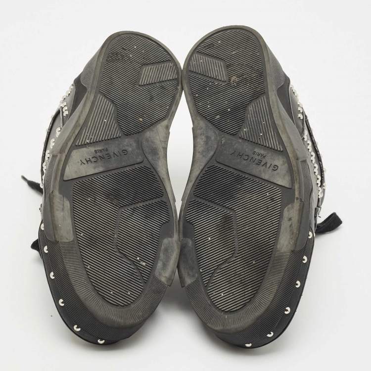 Pre Owned Givenchy Black Studded Leather Tyson High Top Sneakers Size 43