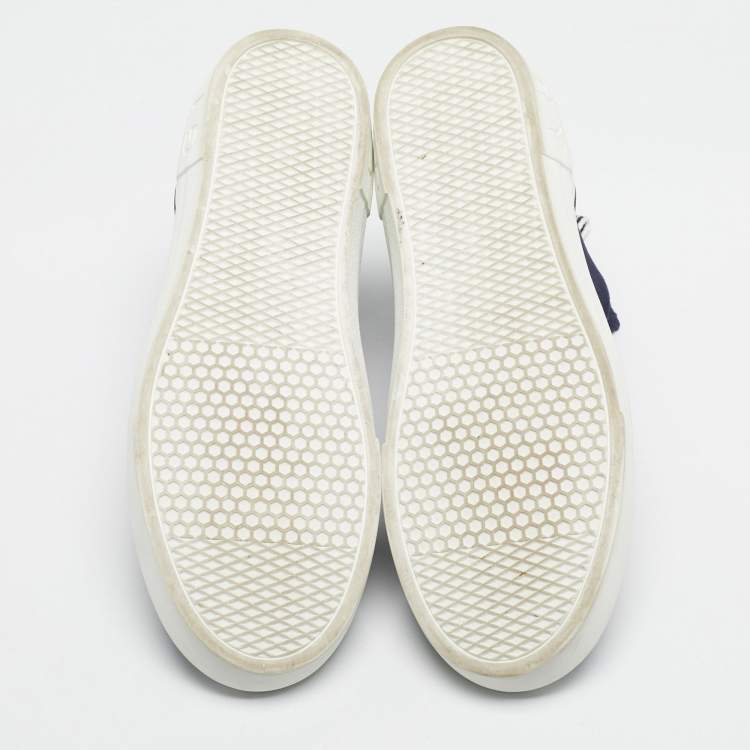 Pre Owned Givenchy Navy Blue Knit Fabric George V Sneakers Size 41