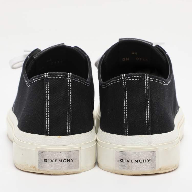 Pre Owned Givenchy Black Canvas City Low Top Sneakers Size 44