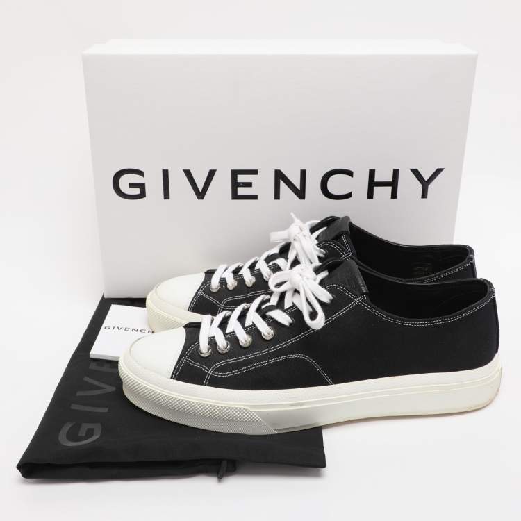 Pre Owned Givenchy Black Canvas City Low Top Sneakers Size 44