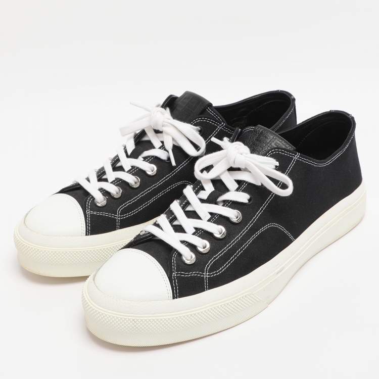 Pre Owned Givenchy Black Canvas City Low Top Sneakers Size 44
