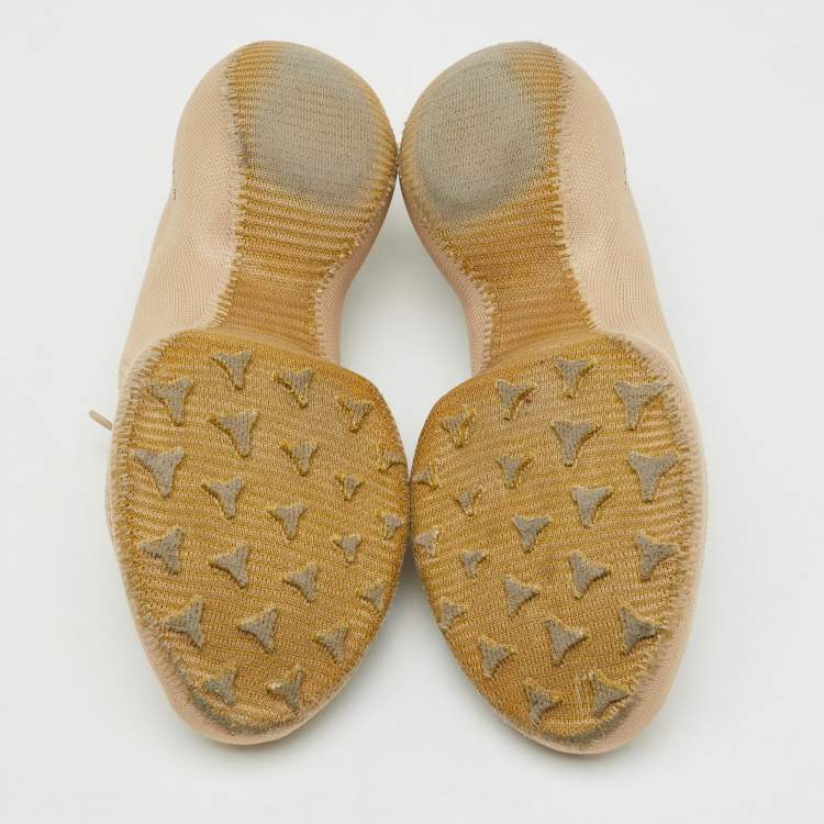 Pre Owned Givenchy Beige Knit Fabric TK-360 Lace Up Sneakers Size 42