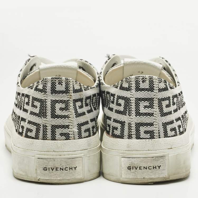 Pre Owned Givenchy White Canvas City Low Top Sneakers Size 42