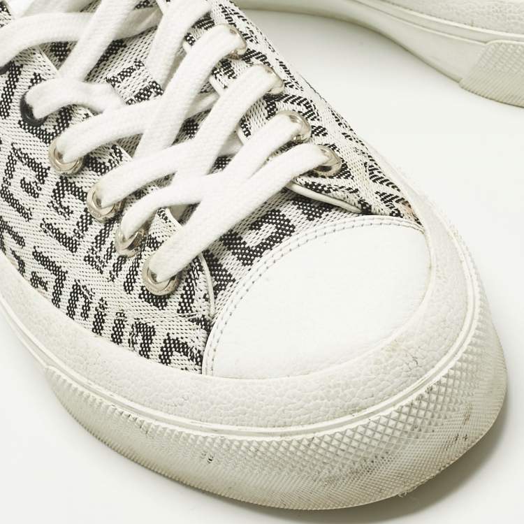Pre Owned Givenchy White Canvas City Low Top Sneakers Size 42