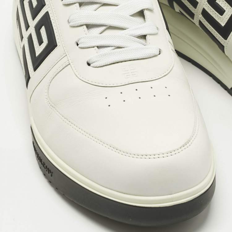 Pre Owned Givenchy White Leather G4 Lace Up Sneakers Size 44