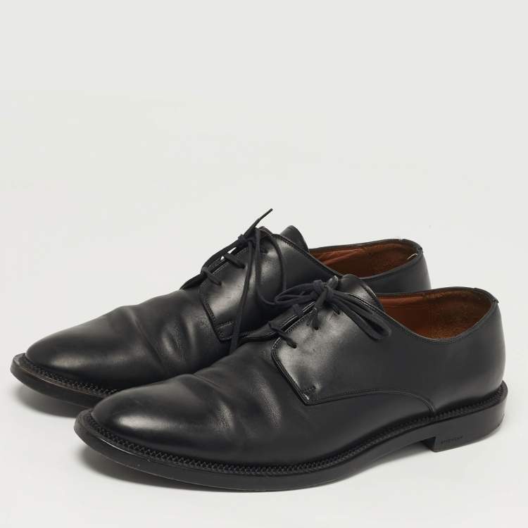 Pre Owned Givenchy Size 46 Black Leather Lace Up Derby Shoes