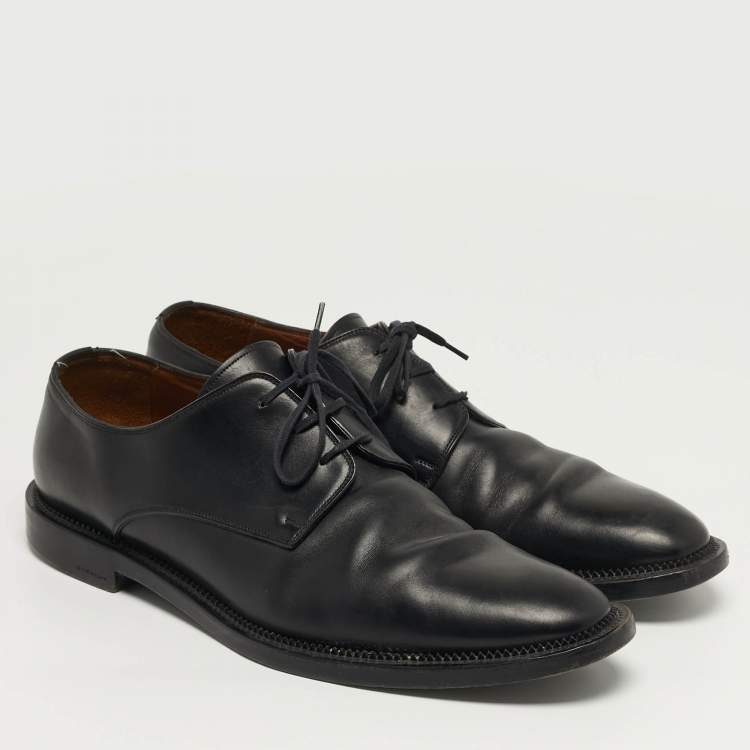 Pre Owned Givenchy Size 46 Black Leather Lace Up Derby Shoes