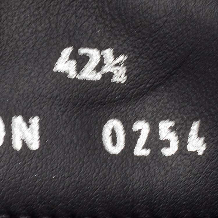 Pre Owned Givenchy G4 Size 42.5 Black Leather Logo Embossed Low Top Sneakers