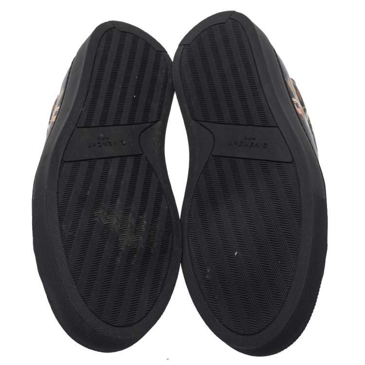 Pre Owned Givenchy Black Leather Leo Sneakers Size 42
