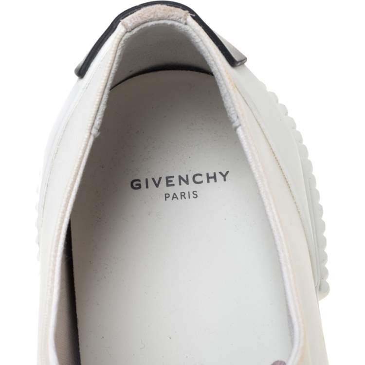 Pre Owned Givenchy White Logo Print Coated Canvas And Rubber Tennis Light Low Top Sneakers Size 44