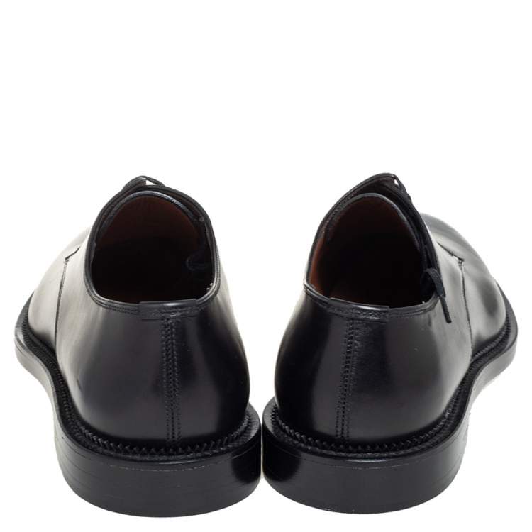 Pre Owned Givenchy Black Leather Lace Up Oxfords Size 42