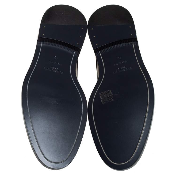 Pre Owned Givenchy Black Leather Lace Up Oxfords Size 42