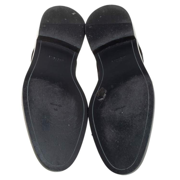 Pre Owned Givenchy Black Leather Lace Up Derby Size 46